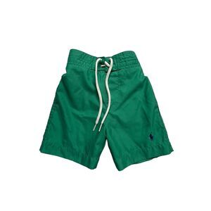 Polo Sport Ralph Lauren Swim Trunks Baby Boy 9M Green Bathing‎ Suit Drawstring